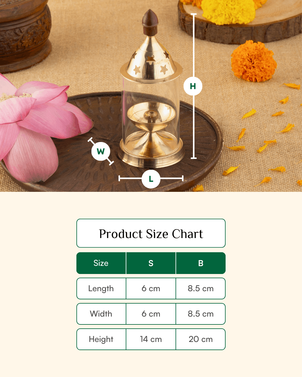 Premium Brass Cylindrical Akhand Diya 