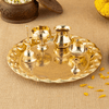 Brass Divine Pooja Set Engraved
