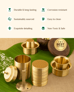 Benefits Of Brass Elite Coffee Filter with Coffee Dabra Set of 2 Engraved