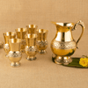 Brass Monarch Jug & Glass Set