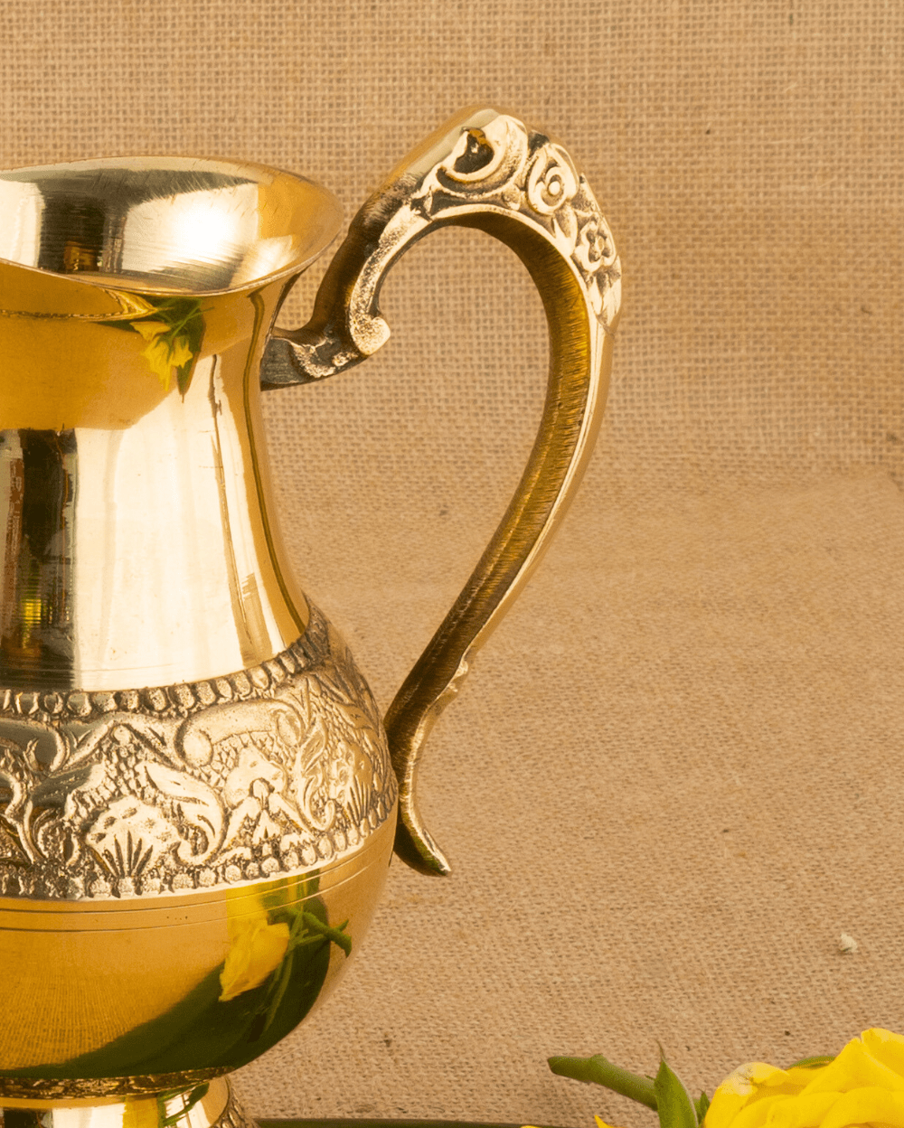 Authentic Brass Monarch Jug & Glass Set