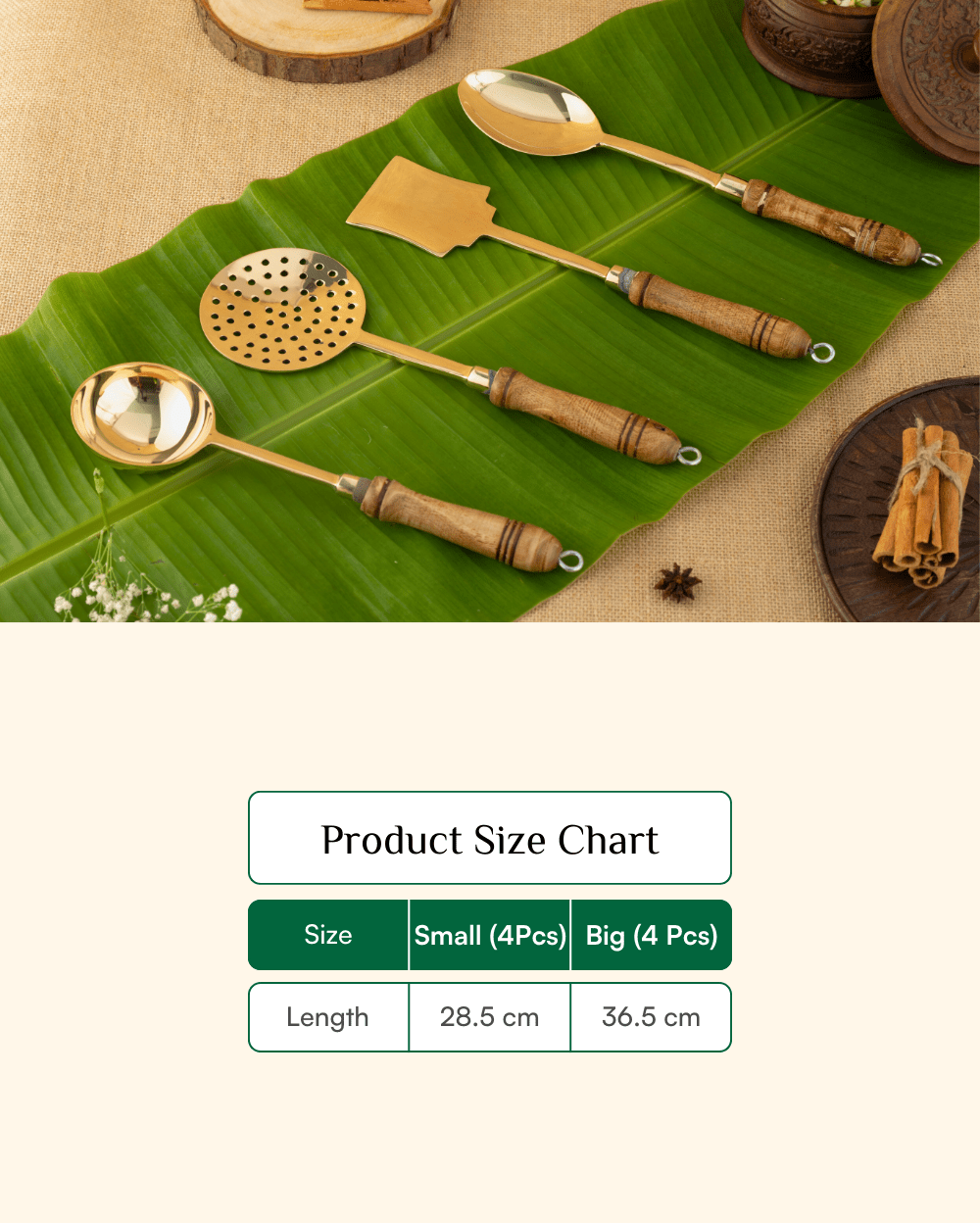 Premium Brass Premium Chamcha Set
