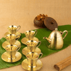 Brass Premium Cup Saucer Set with Kettle