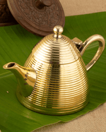 Authentic Brass Premium Cup Saucer Set with Kettle