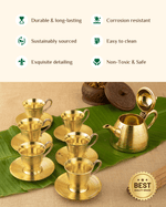 Benefits of Brass Premium Cup Saucer Set with Kettle