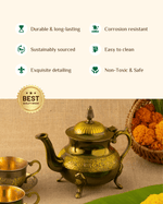Benefits of Brass Rajwadi Cup Saucer Set With Kettle