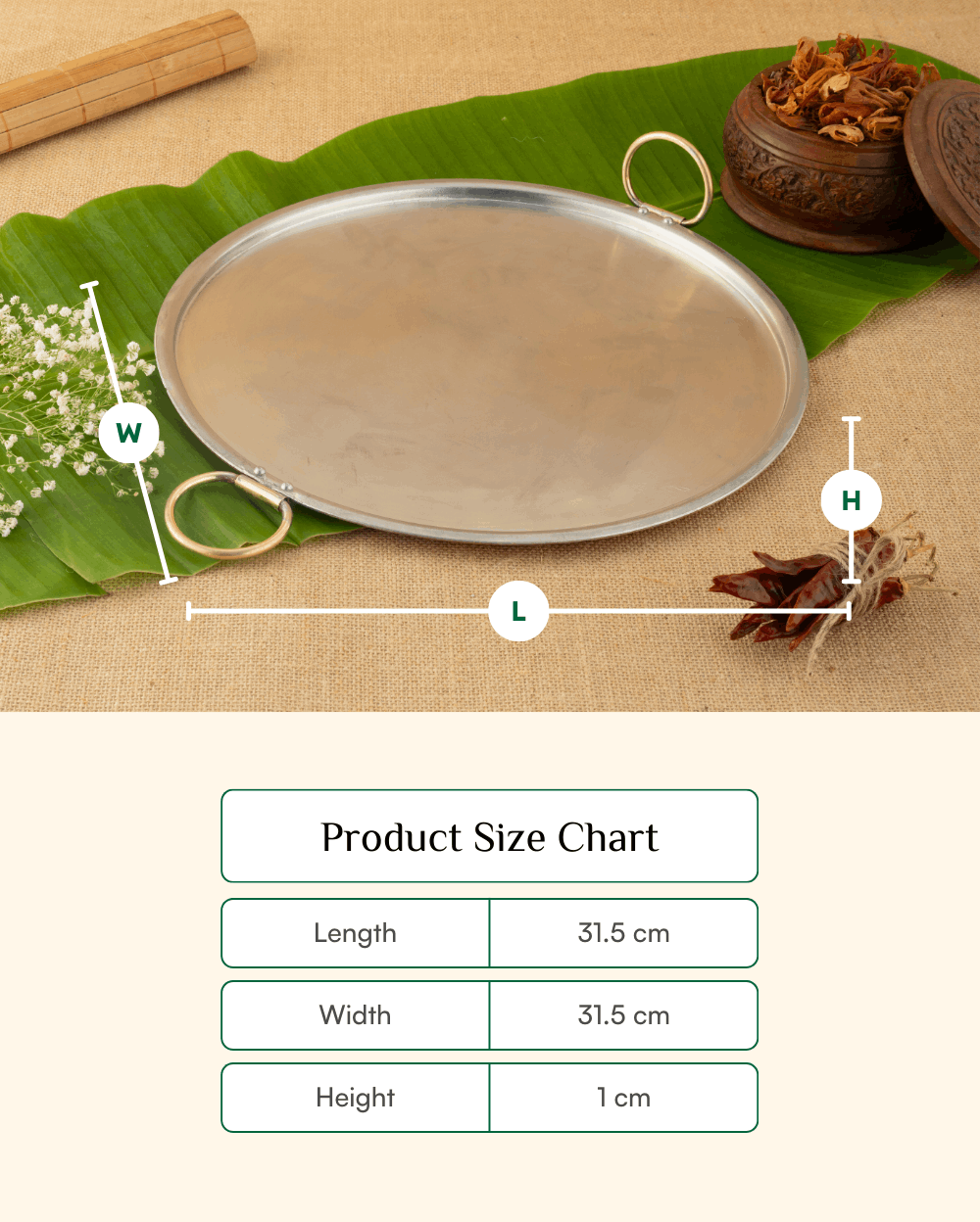 Premium Brass Robust Dosa Tawa Tin Coated