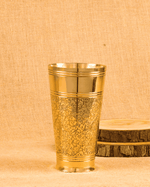 Brass Robust Lassi Glass Engraved