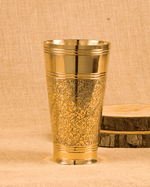 Authentic Brass Robust Lassi Glass Engraved