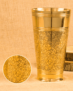 Premium Brass Robust Lassi Glass Engraved