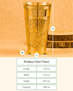 Brass Robust Lassi Glass Engraved