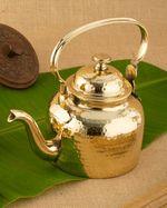 Authentic Brass Signature Cup Saucer Set Hammered with Kettle