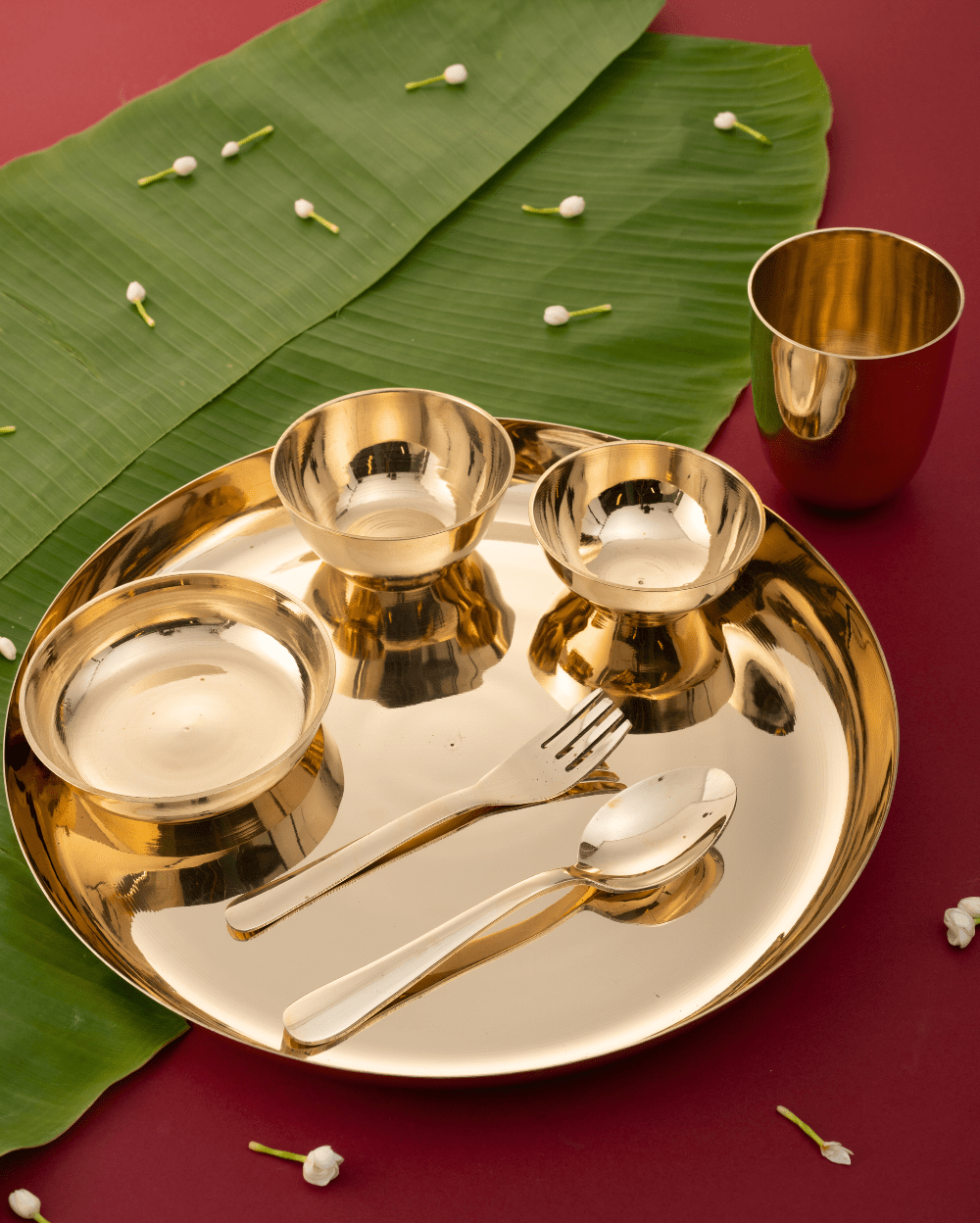 Bronze Monarch Thali/Dinner Set Glossy