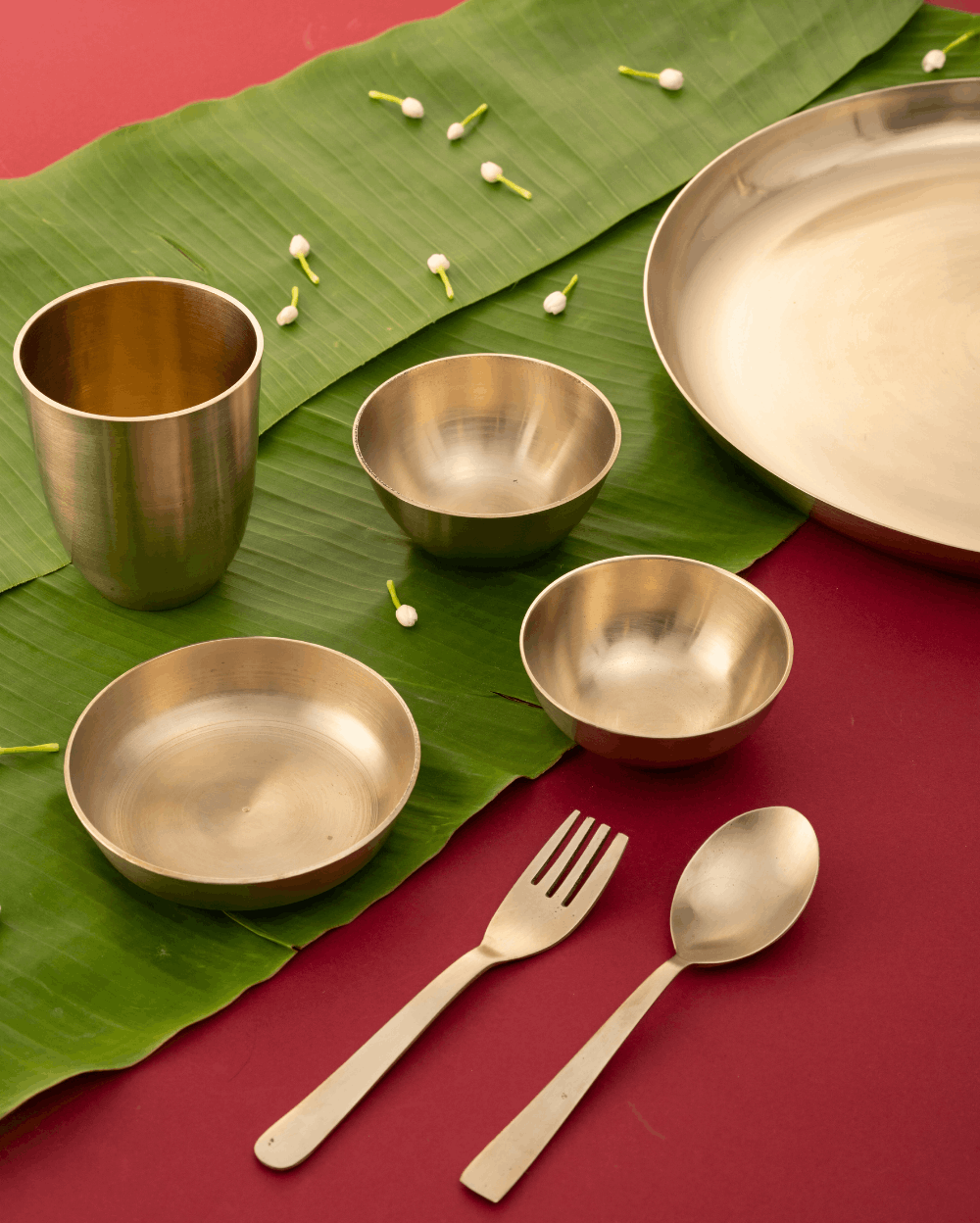 Pure Bronze Monarch Thali/Dinner Set Matt