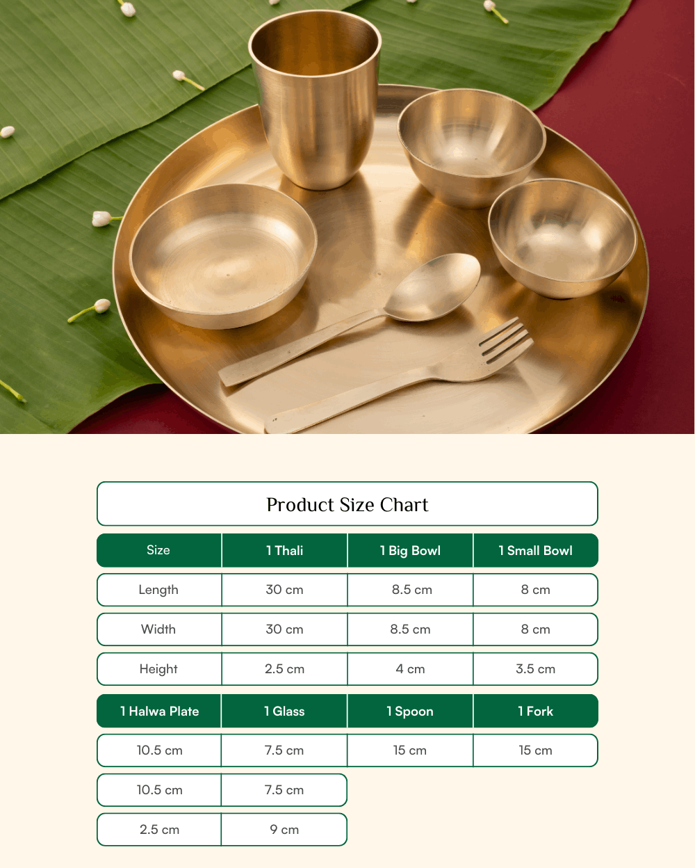 Premium Bronze Monarch Thali/Dinner Set Matt