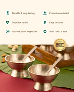 Benefits Of Bronze Supreme Ice Cream Set with Teak Wood Tray