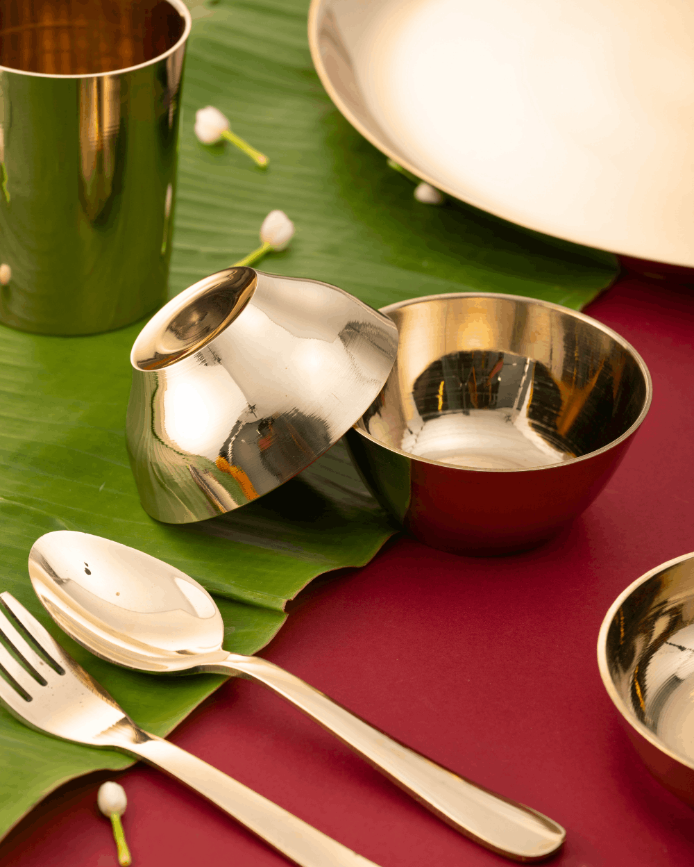Pure Bronze Supreme Thali/Dinner Set Glossy