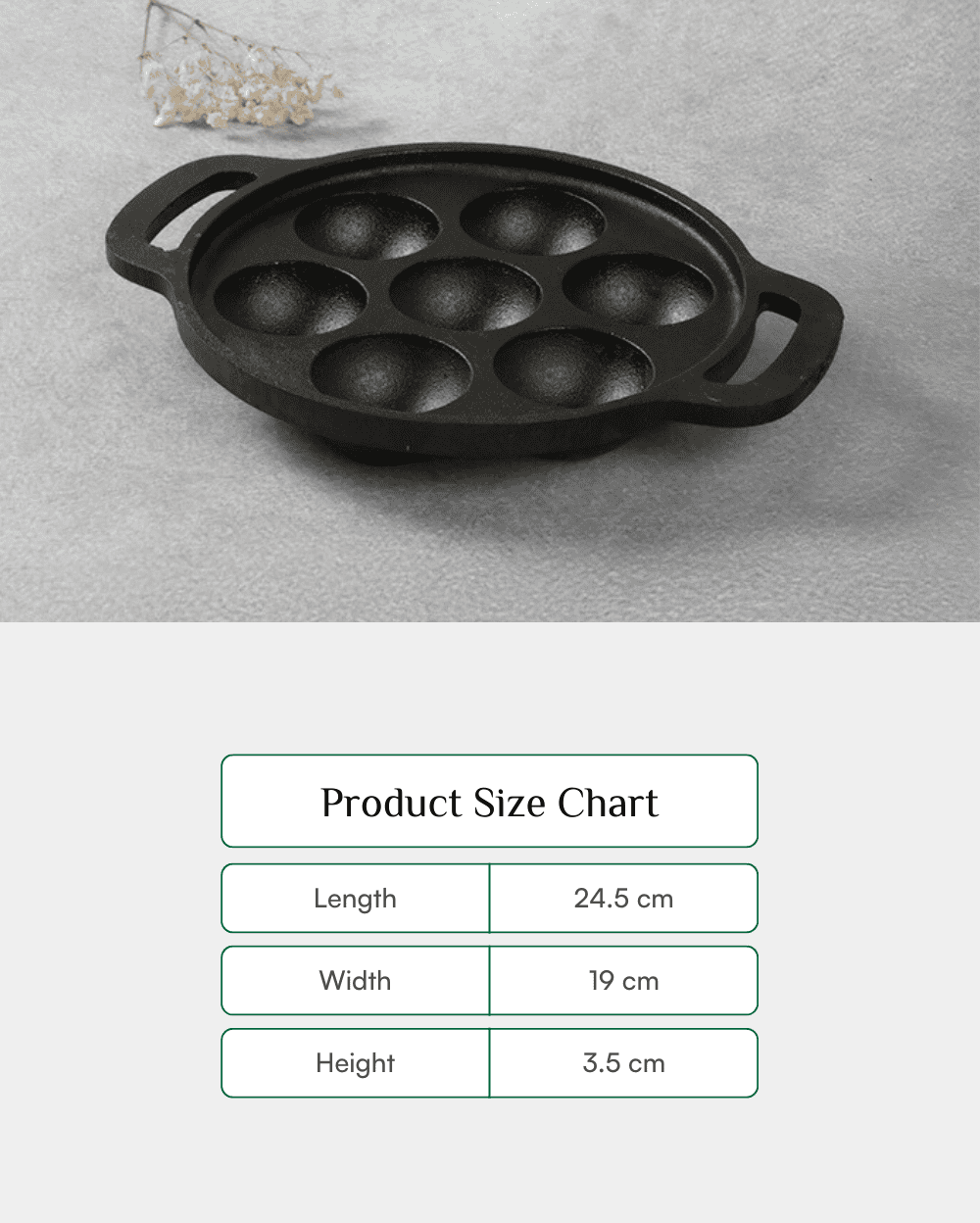 Cast Iron Appam Pan
