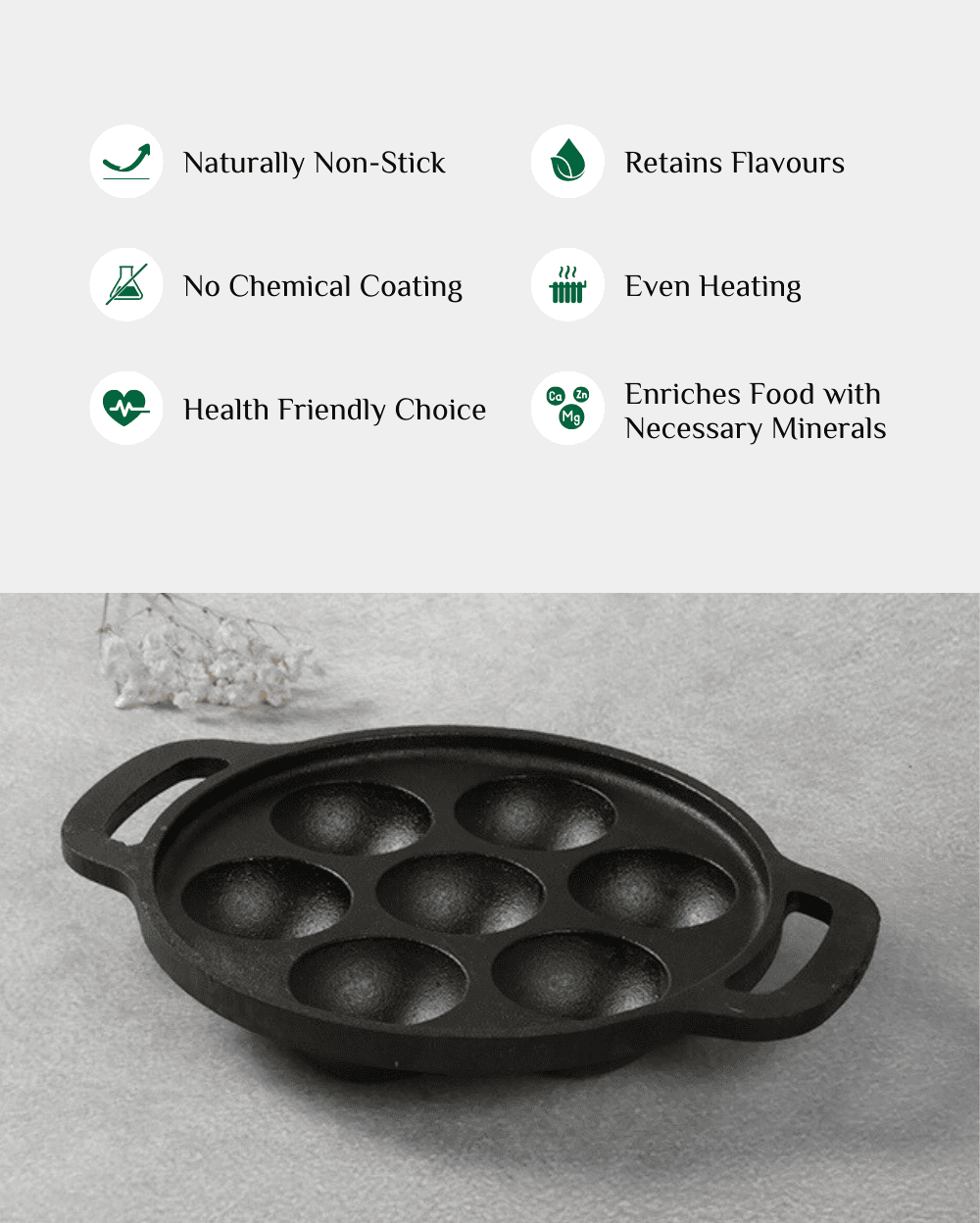 Benefits of Cast Iron Appam Pan