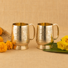 Luxury Brass  Mug Combo – Handcrafted Engraved Set of 2