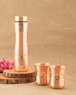 Pure Copper Alpha Bottle with 2 Pcs Glass