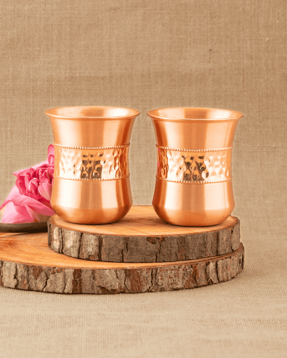 Premium Copper Alpha Bottle with 2 Pcs Glass