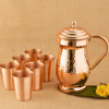 Copper Baron Jug with Crest Glass 6 Pcs