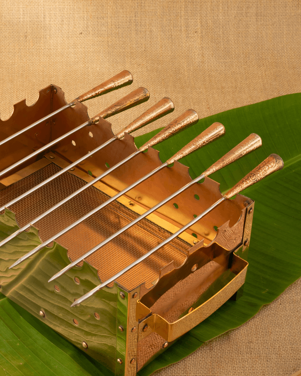 Premium Copper Barbeque Set