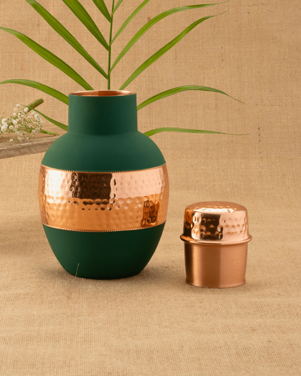 Authentic Copper Classic Bedroom Jar Green