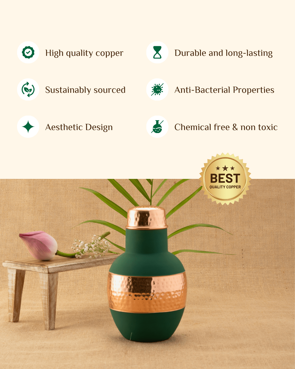 Benefits of Copper Classic Bedroom Jar Green