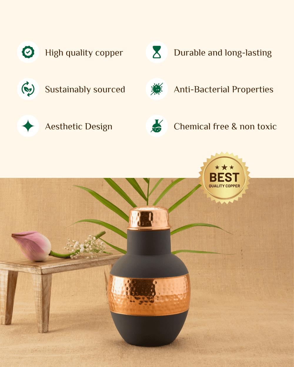 Benefits of Copper Classic Bedroom Jar Grey