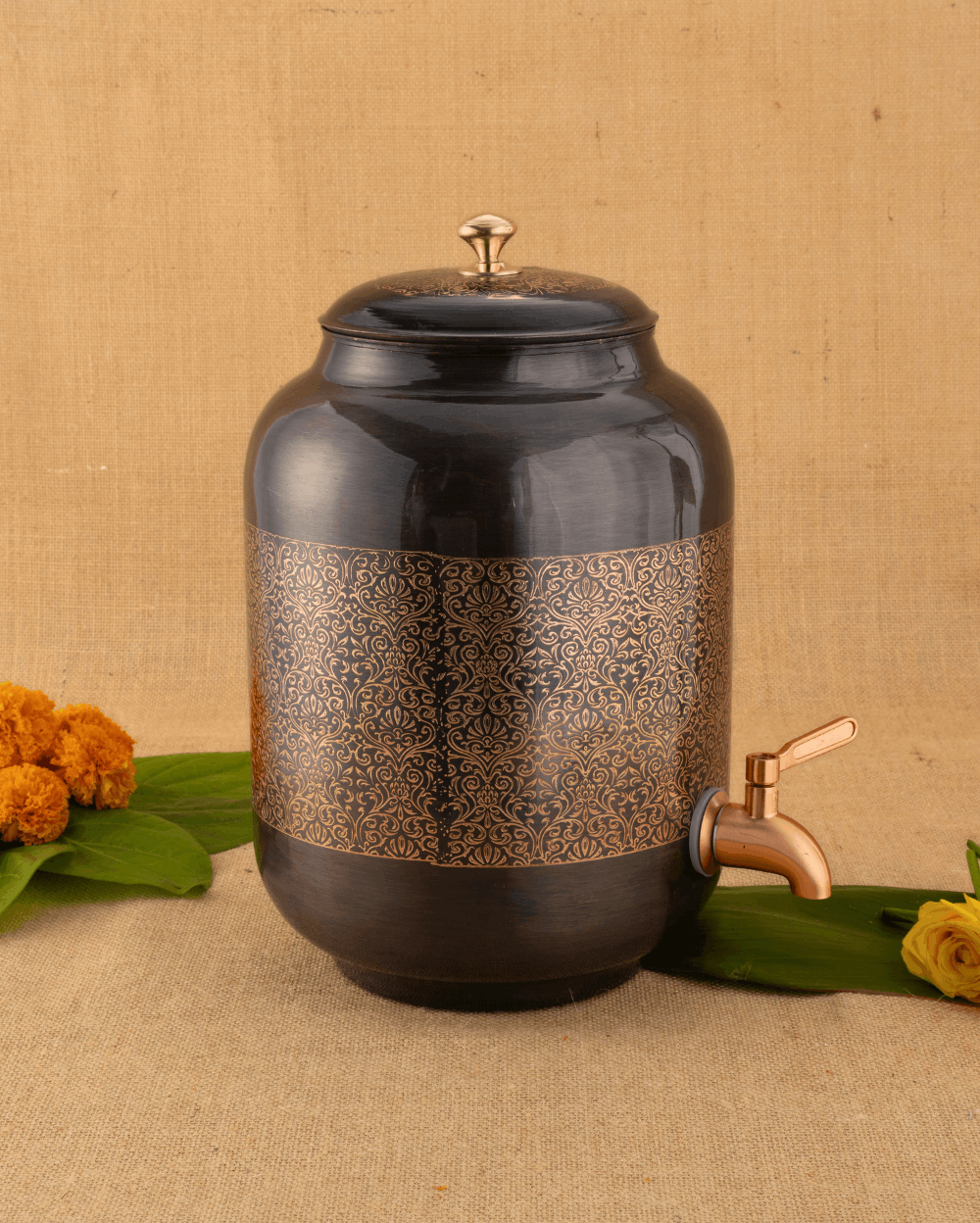 Copper Classic Vintage Matka Engraved