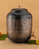Copper Classic Vintage Matka Flower Engraved
