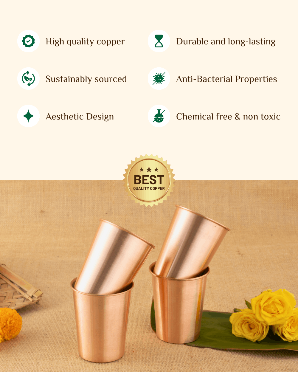 Benefits of Copper Crest Glass 4 Pc