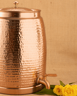 Authentic Copper Deluxe Matka Hammered