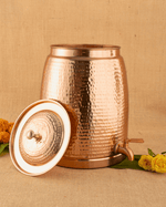 Pure Copper Deluxe Matka Hammered
