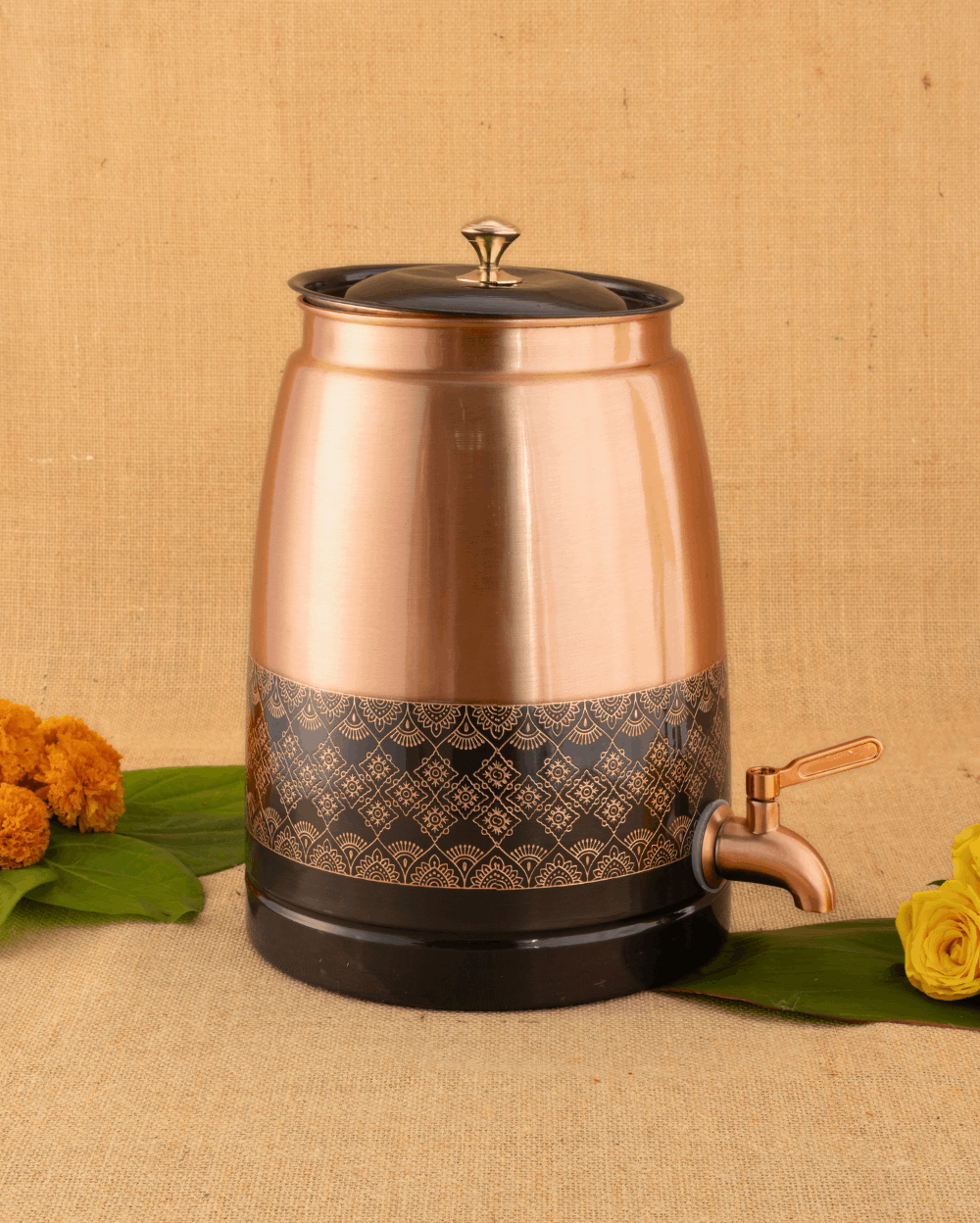 Copper Deluxe Matka Vintage Engraved