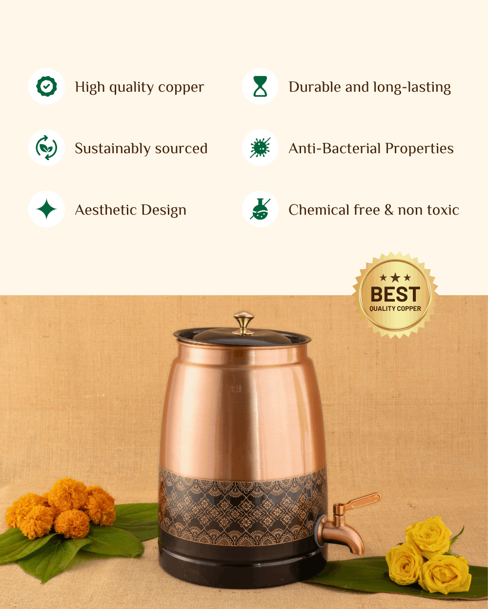 Benefits Of Copper Deluxe Matka Vintage Engraved