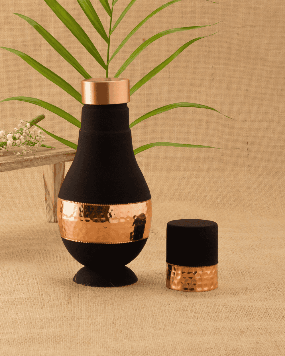 Authnetic Copper Fab Bedroom Jar Black