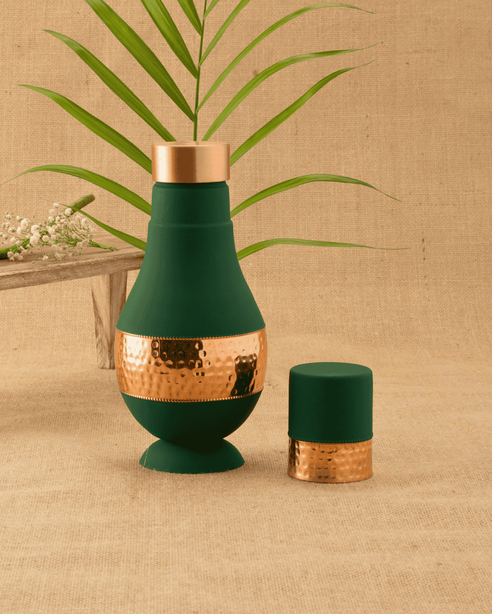 Authentic Copper Fab Bedroom Jar Green
