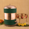 Copper Heritage Matka Green Color Coated with Stand (7Ltr & 11Ltr)