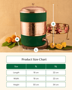 Premium Copper Heritage Matka Green Color Coated with Stand