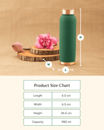 Premium Copper Luxe Bottle Green Color Coated