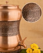 Authentic Copper Luxe Matka Engraved