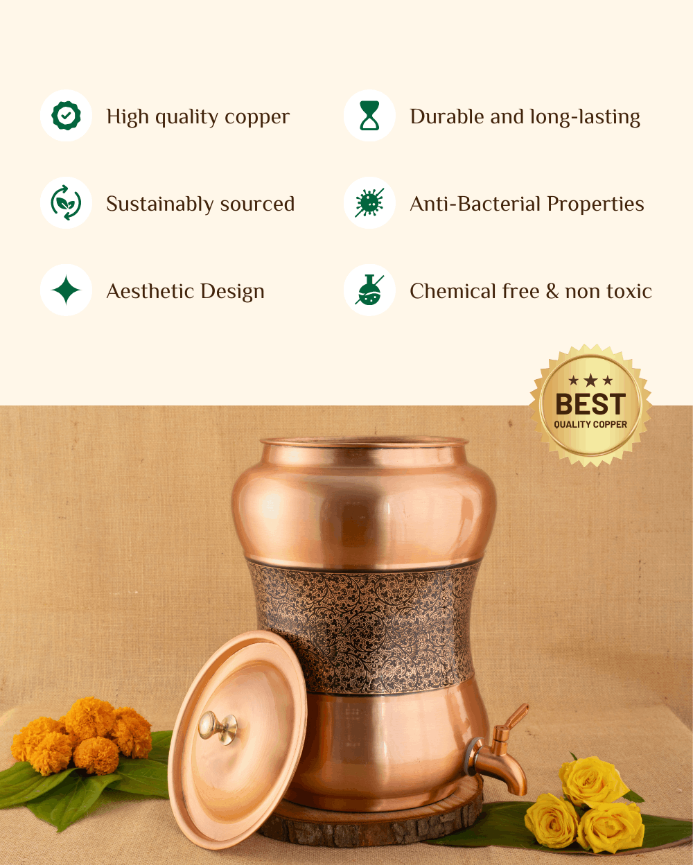 Benefits Of Copper Luxe Matka Engraved