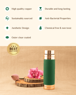 Benefits of Copper Premium Bottle Green Color Coated