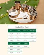Natural Copper Premium Thaliset (Steel Inside)