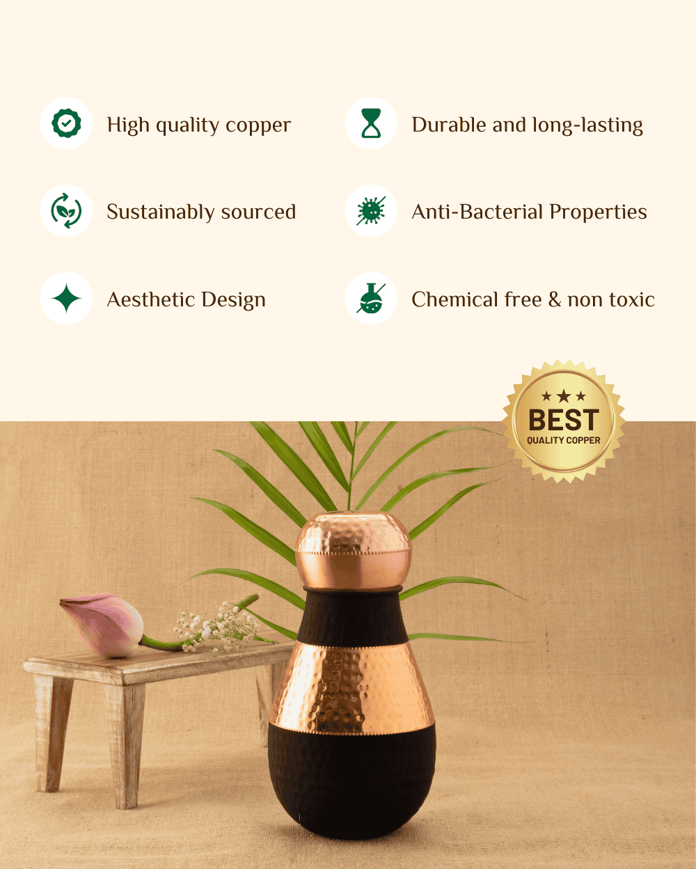 Benefits of Copper Rajwadi Bedroom Jar Black