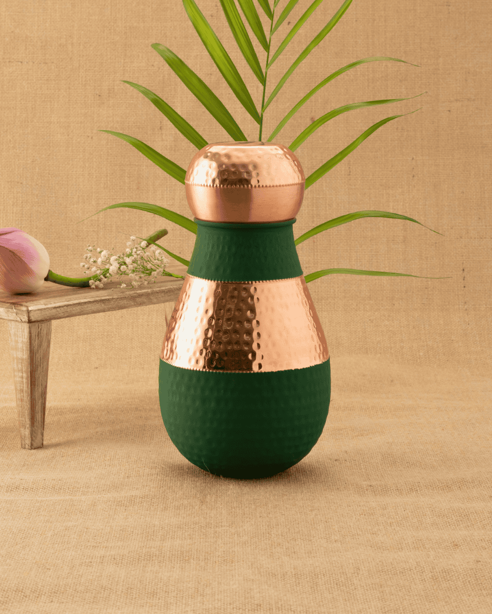 Copper Rajwadi Bedroom Jar Green