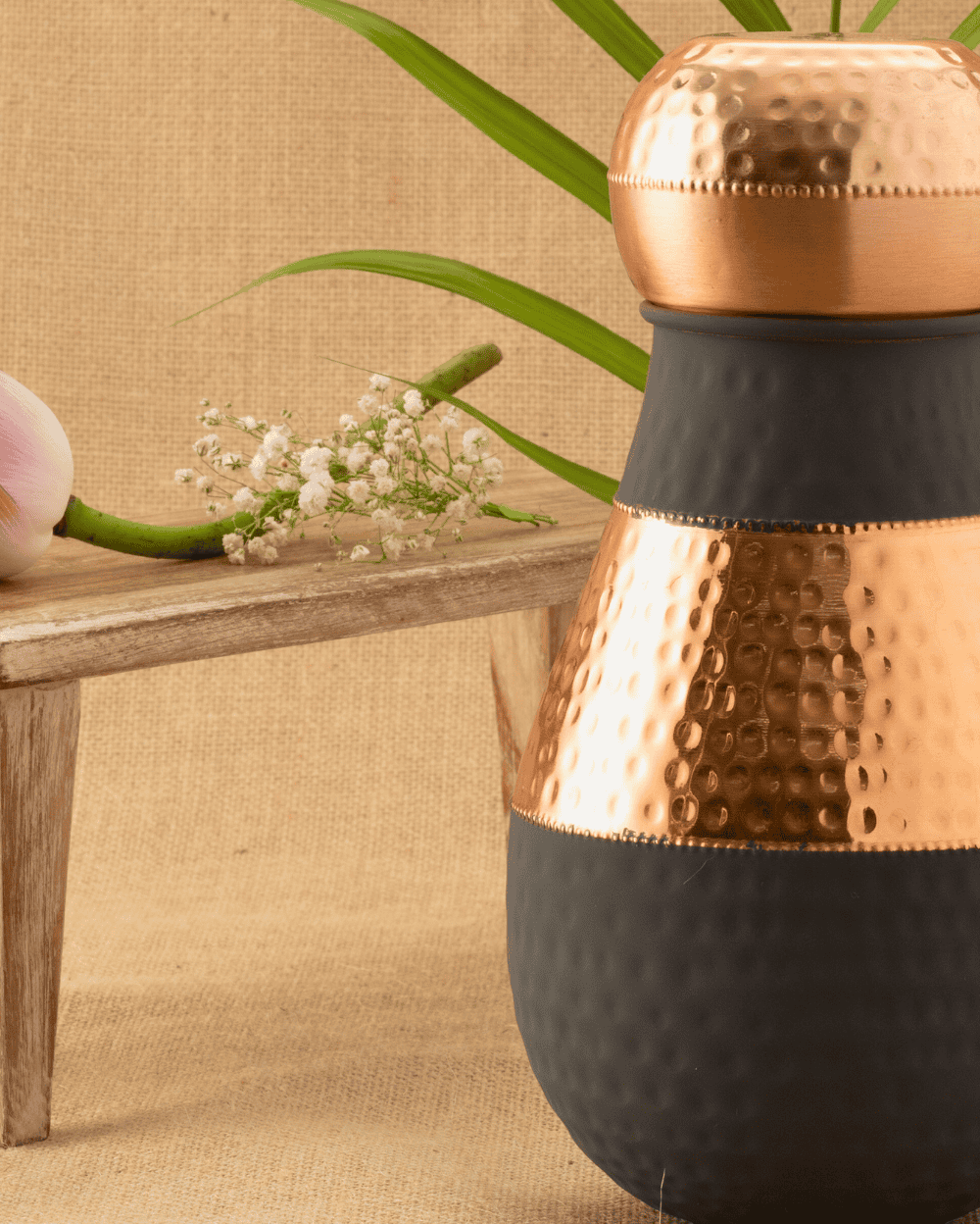 Authentic Copper Rajwadi Bedroom Jar Grey